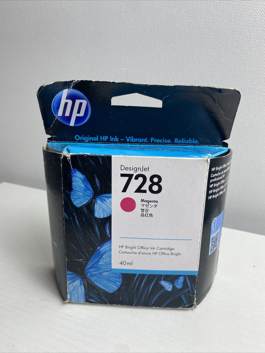 HP 728 Magenta 40ml Bright Office Ink Cartridge in Original Packaging for DesignJet T730 and T830