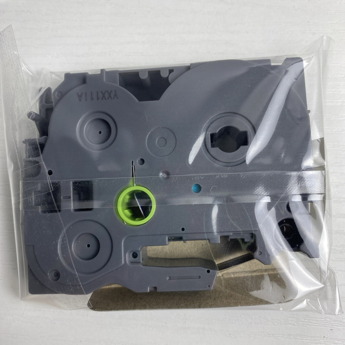 Brother P-Touch 12mm TZe laminated label tape cartridges in black on white, 2-pack sealed in package
