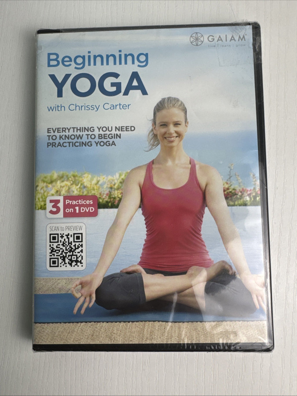 Gaiam Beginning Yoga with Chrissy Carter DVD in brand new factory sealed packaging