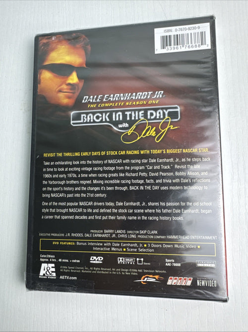 Front cover of Back in the Day with Dale Jr. Complete Season 1 factory sealed 2-disc DVD set