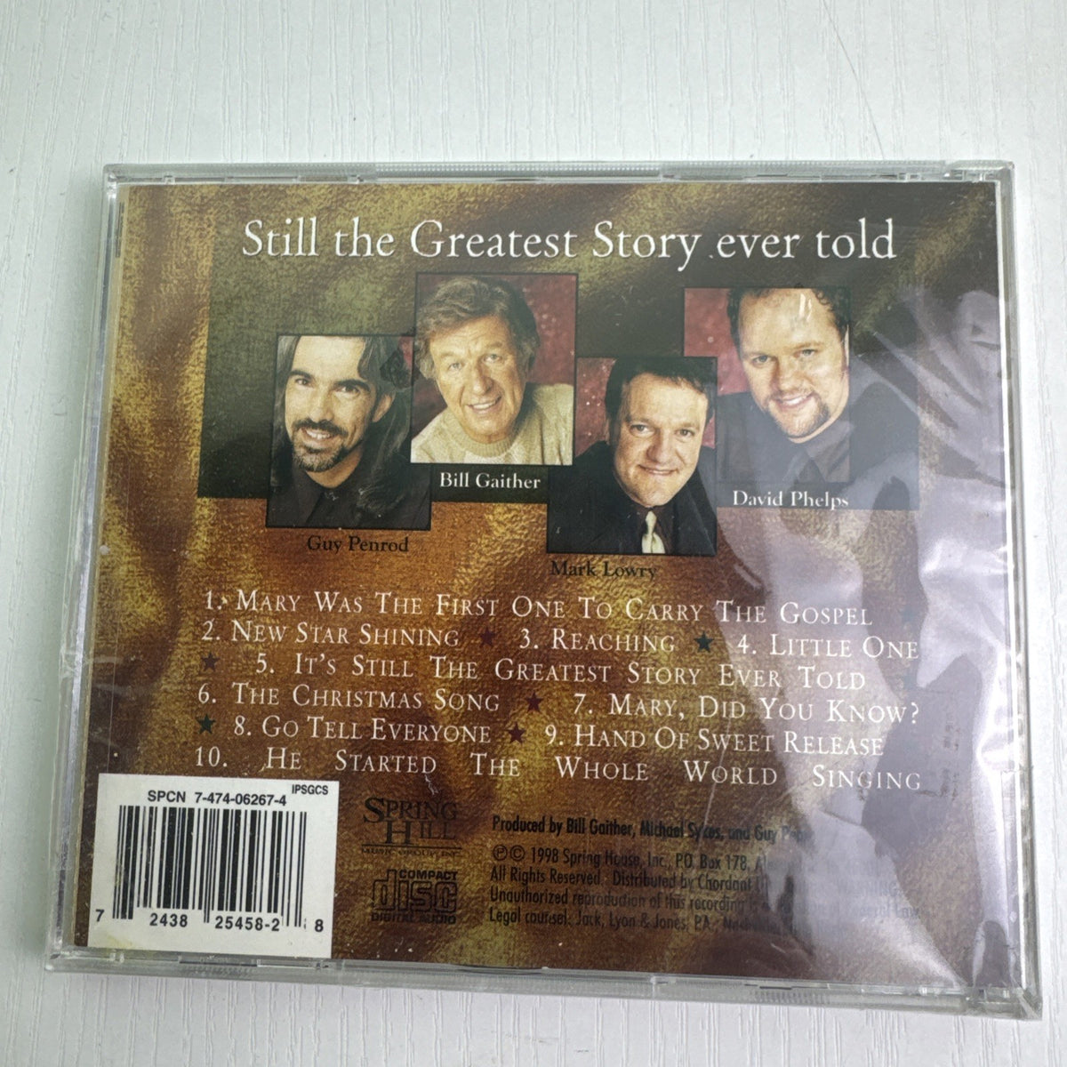 Gaither Vocal Band Still the Greatest Story Ever Told 1998 Christmas CD in factory-sealed jewel case