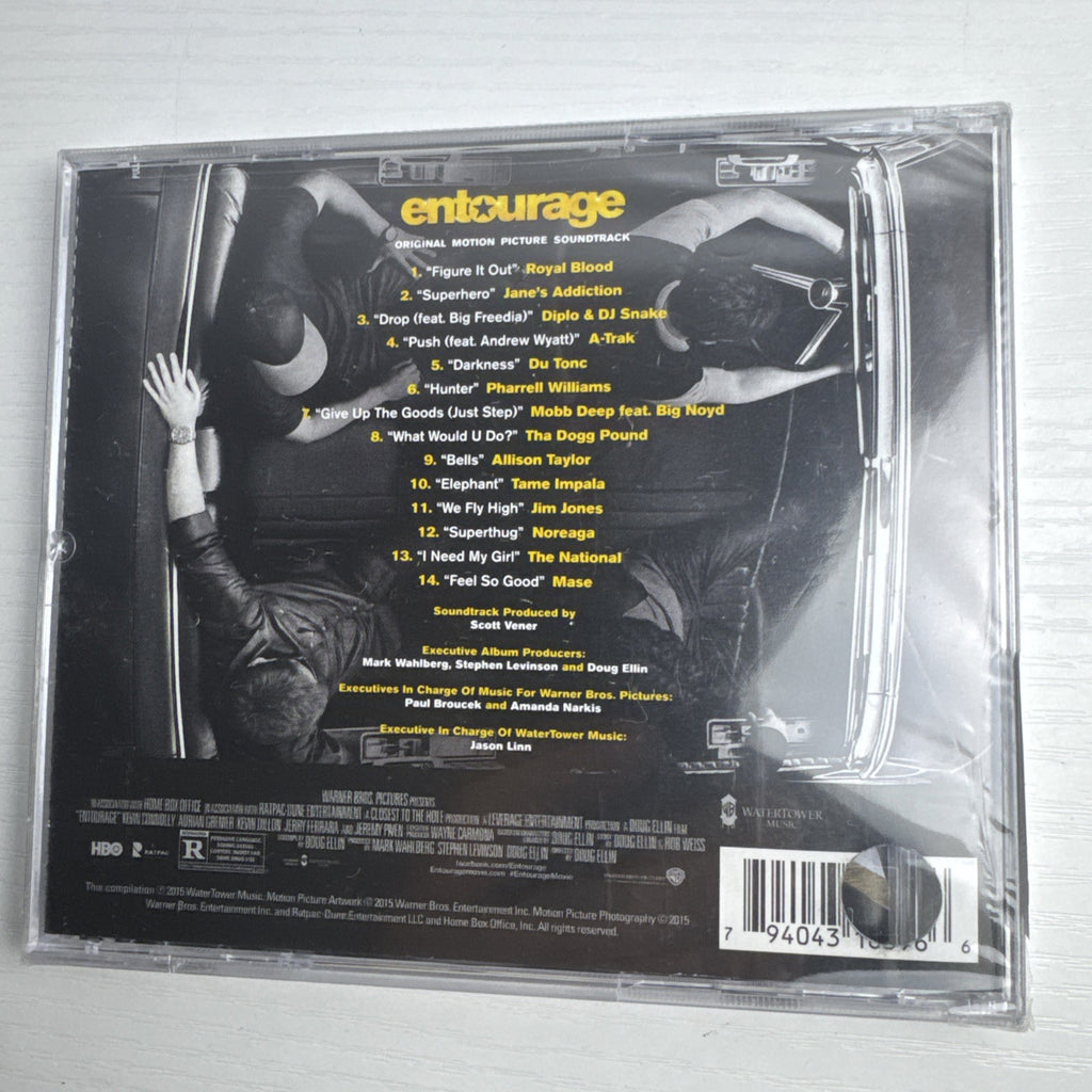 Factory sealed Entourage original motion picture soundtrack CD released by WaterTower Music in 2015