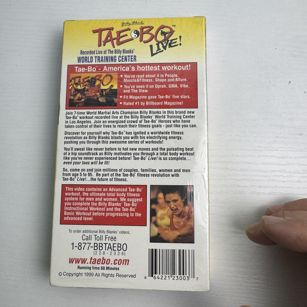 Sealed 1999 Billy Blanks Tae Bo Live Advanced Volume 1 workout VHS tape