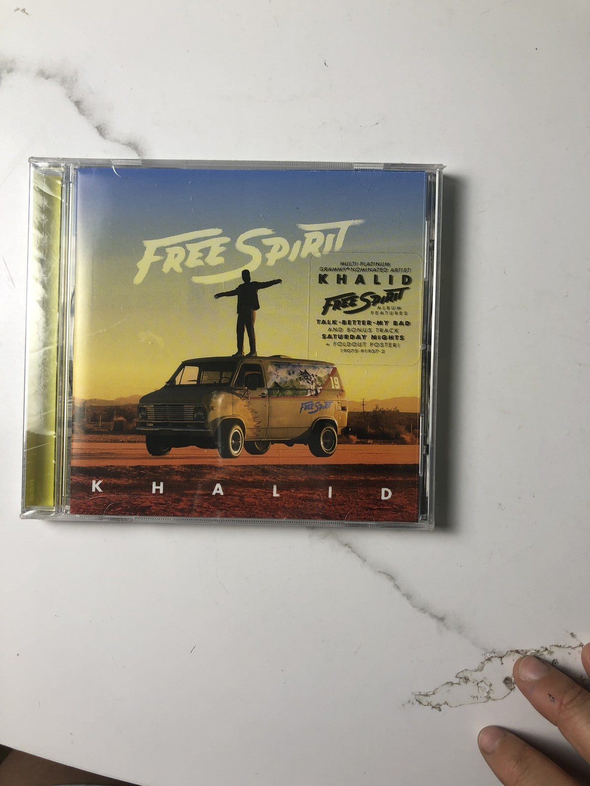 Factory sealed Khalid Free Spirit CD jewel case with original RCA hype sticker