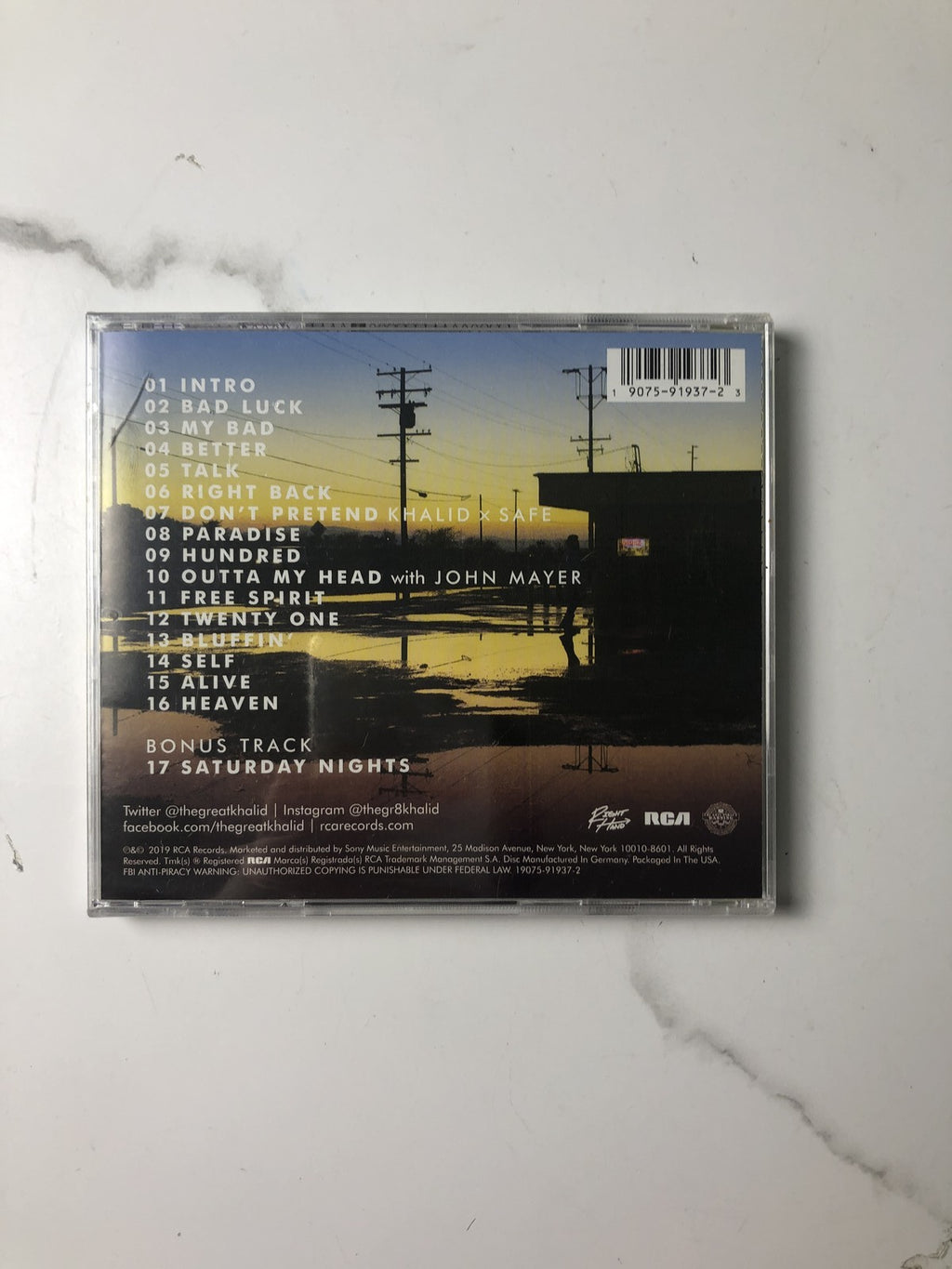 Factory sealed Khalid Free Spirit CD jewel case with original RCA hype sticker