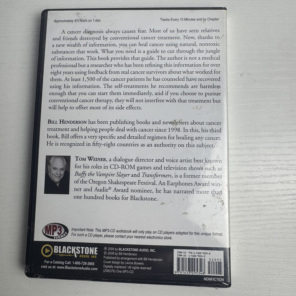 Factory-sealed Cancer-Free 3rd Edition MP3 CD audiobook by Bill Henderson