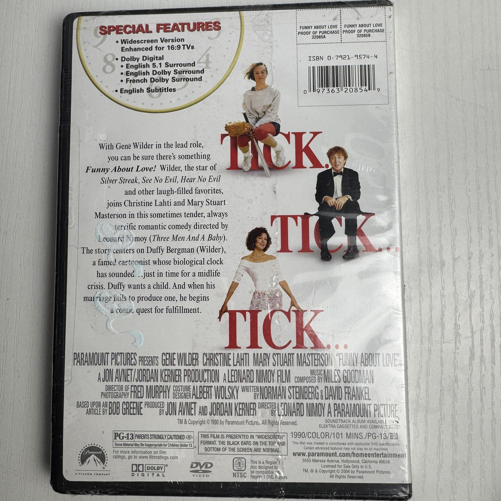 Sealed Funny About Love 1990 Widescreen DVD starring Gene Wilder by Paramount Pictures