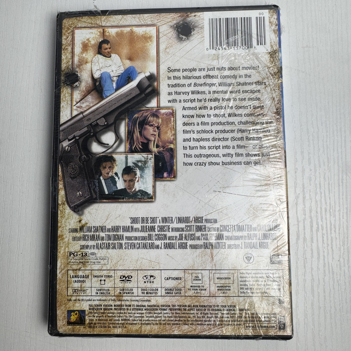 Shoot or Be Shot! 2002 DVD starring William Shatner in original factory sealed shrink wrap