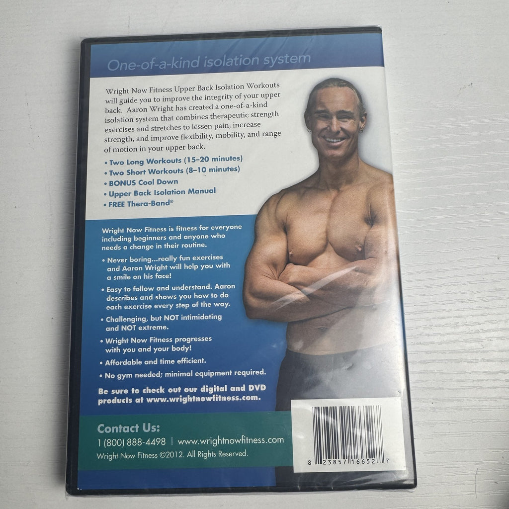 Brand new factory sealed Wright NOW Fitness Upper Back Isolation workout DVD featuring Aaron Wright.