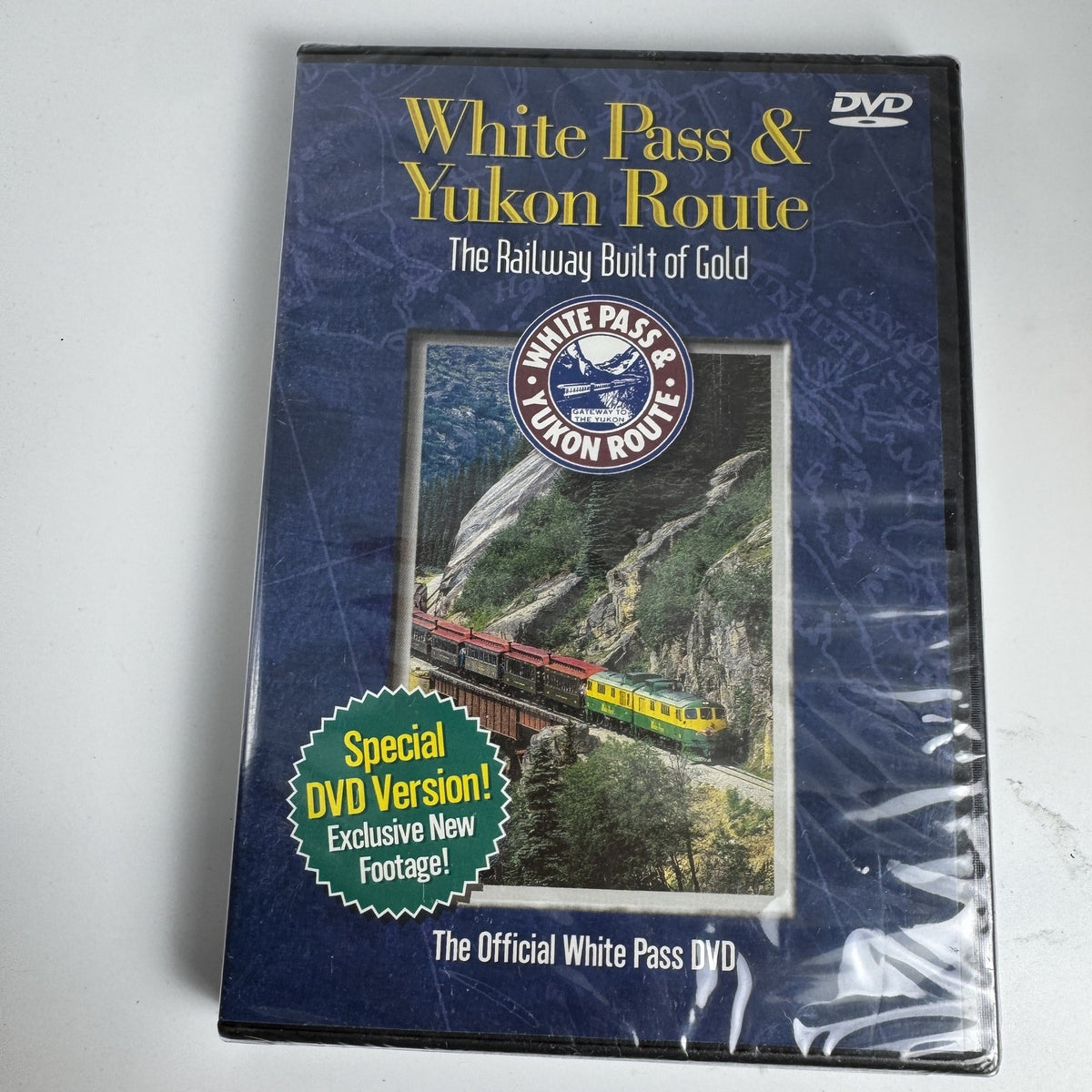 Factory sealed DVD case for White Pass and Yukon Route The Railway Built of Gold documentary.