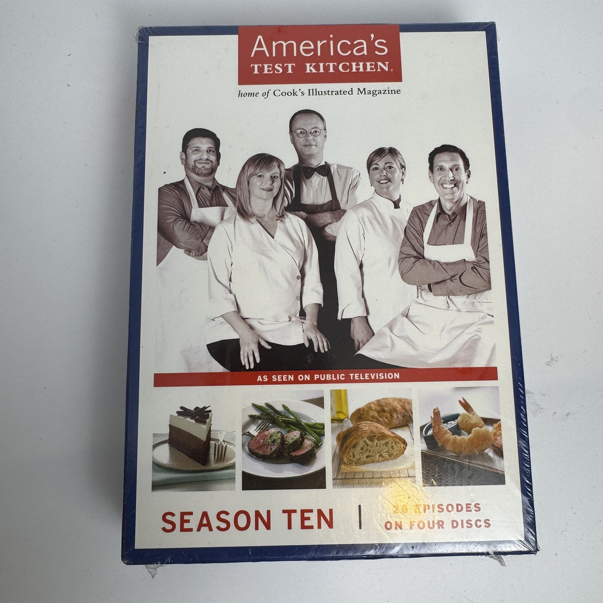 Brand new factory sealed America's Test Kitchen Season 10 4-disc DVD set from PBS.