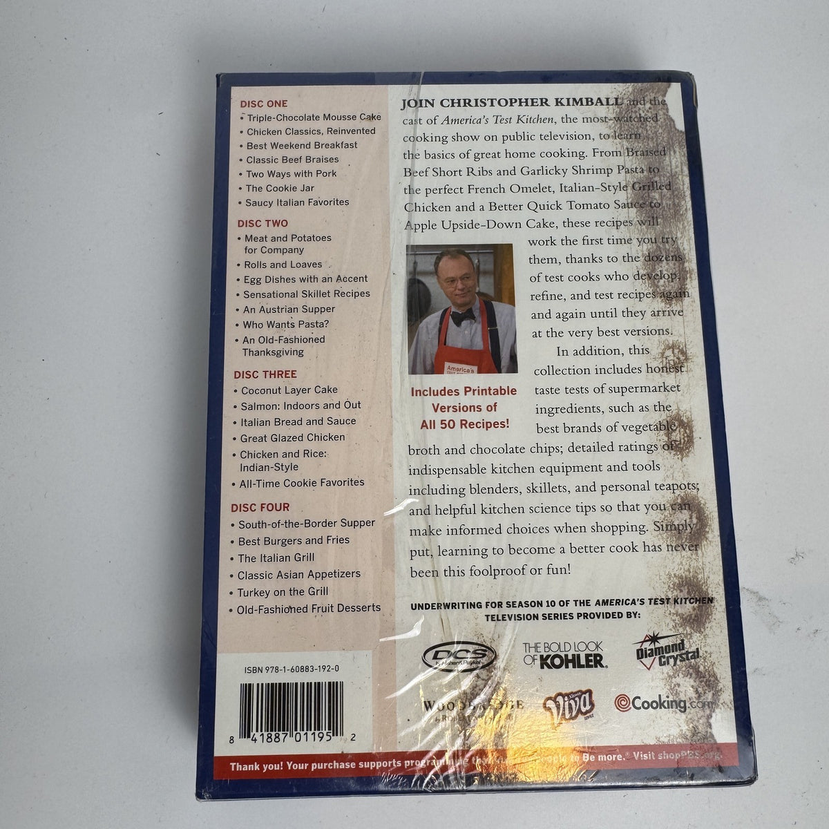 Brand new factory sealed America's Test Kitchen Season 10 4-disc DVD set from PBS.