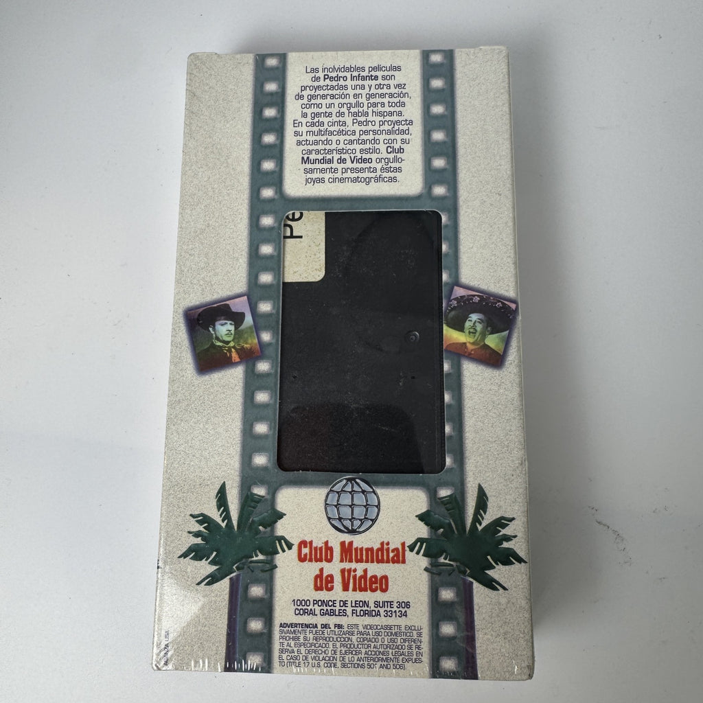 Factory sealed 1995 Pedro Infante Colección de Películas VHS tape by Club Mundial de Video.