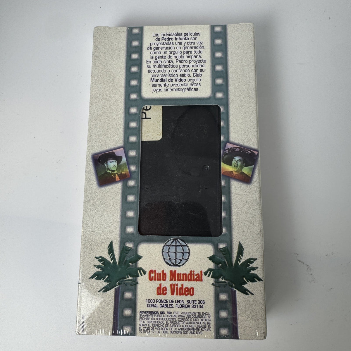 Factory sealed 1995 Pedro Infante Colección de Películas VHS tape by Club Mundial de Video.