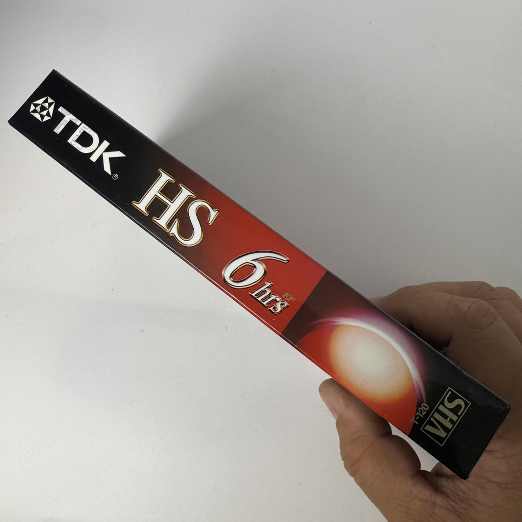 Brand new factory sealed TDK Premium Quality HS T-120 blank VHS tape vintage 1995 made in Japan