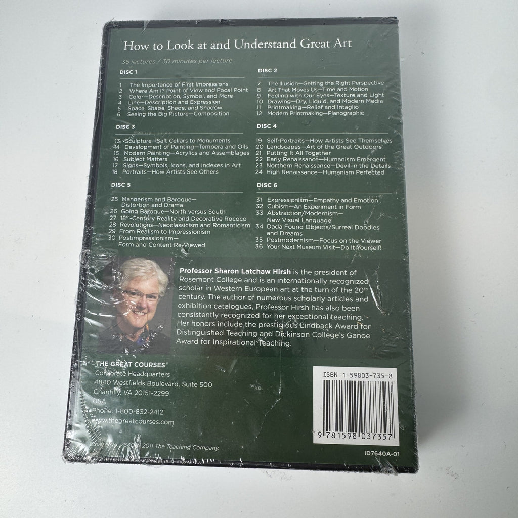 Factory sealed brand new copy of The Great Courses How to Look at and Understand Great Art companion guidebook.