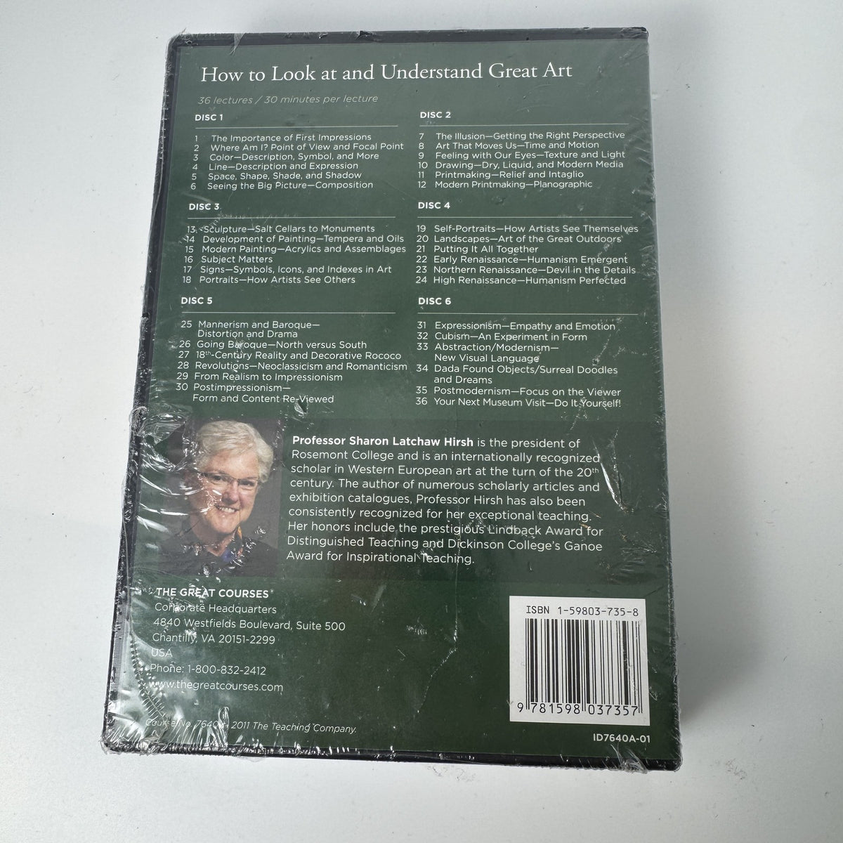 Factory sealed brand new copy of The Great Courses How to Look at and Understand Great Art companion guidebook.