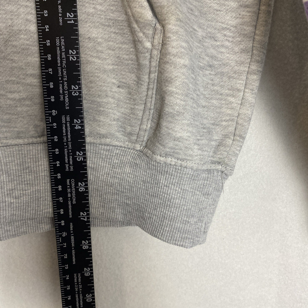 Screenshot Extra Bear men's pullover hoodie in heather gray with embroidered graphic and camo sleeve accents
