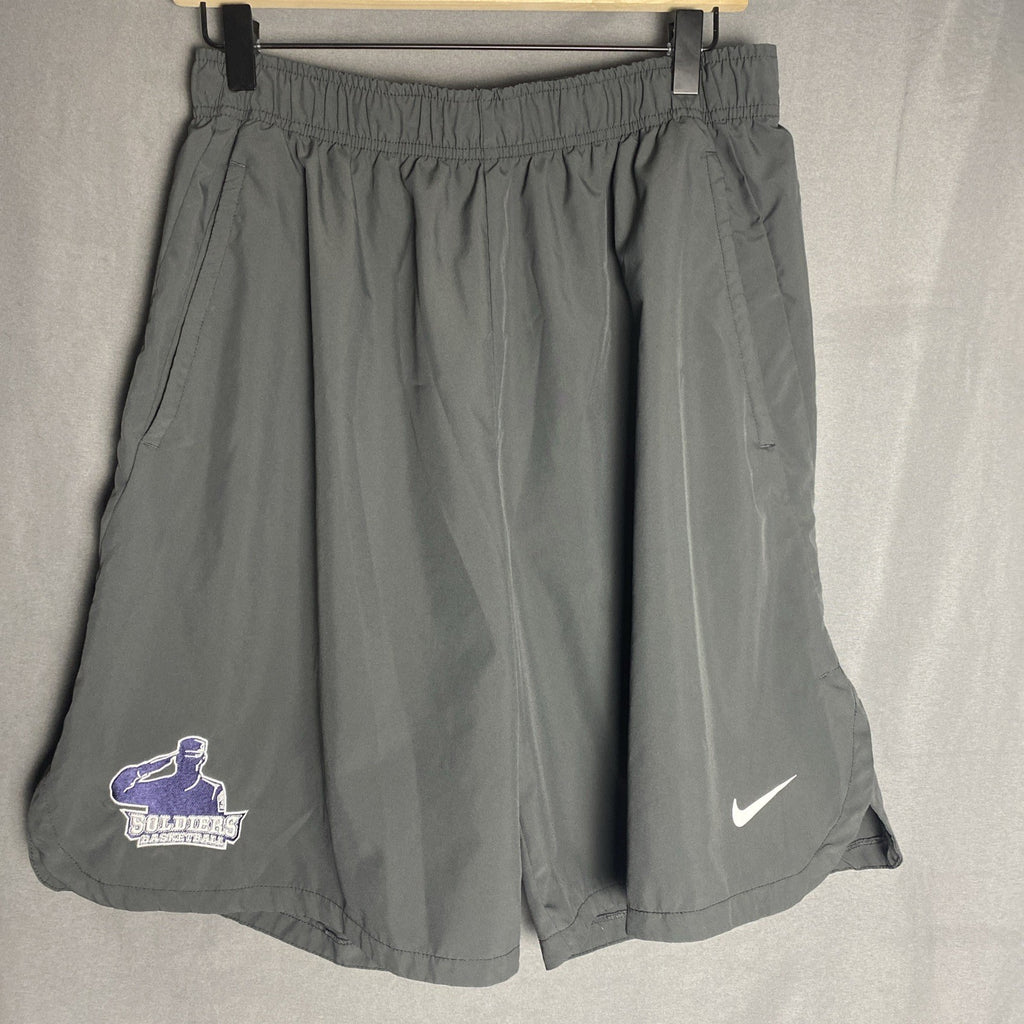 Black Nike Soldiers basketball Dri-FIT athletic woven shorts in men's size Large.