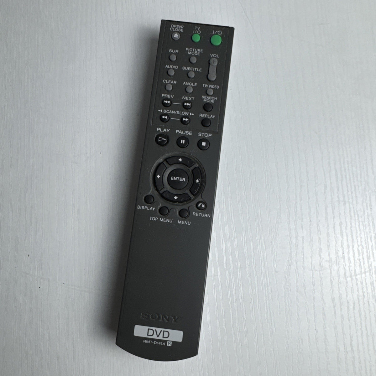 Gray Sony RMT-D141A infrared wireless remote control for Sony DVD player systems